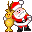 Père Noël et son renne.