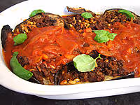 Aubergines farcies facon libanaise