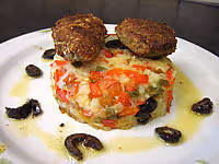 Sardines croquettes puree legumes