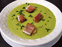 Soupe froide petits pois