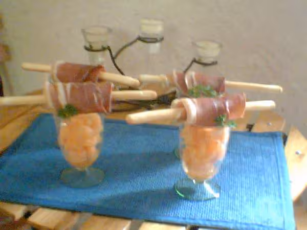 Melon jambon de parme gressin ma presentation