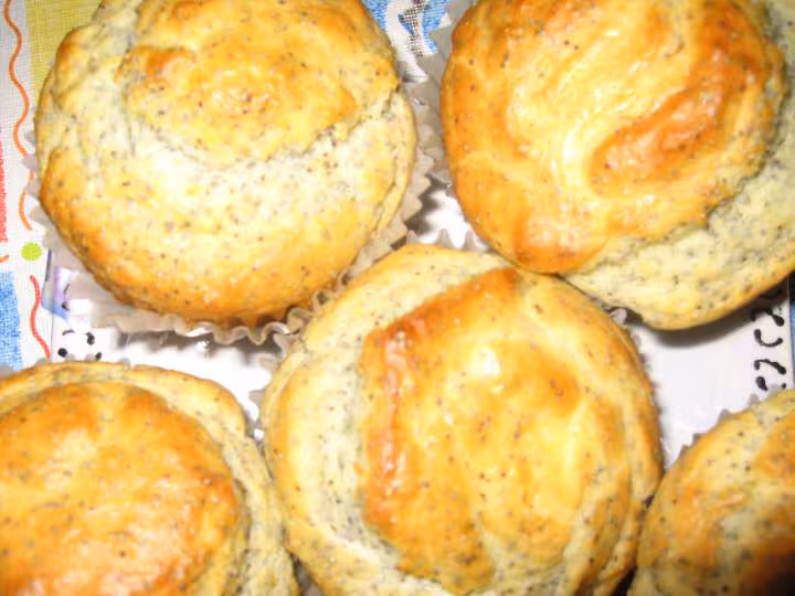 Muffins au citron et aux graines de pavot