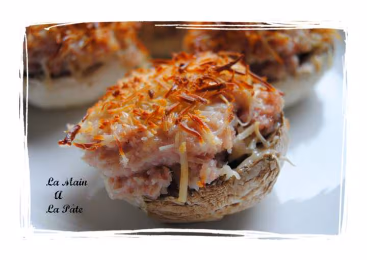 Champignons farcis au jambon