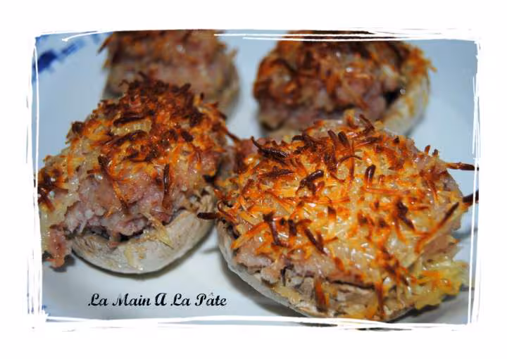 Champignons farcis au jambon