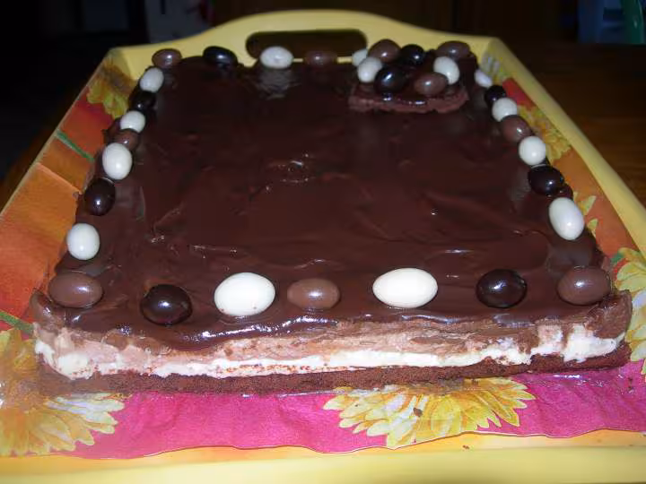 Gateau trois chocolats