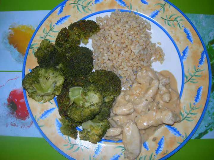 Poulet sauce cremeuse a la moutarde