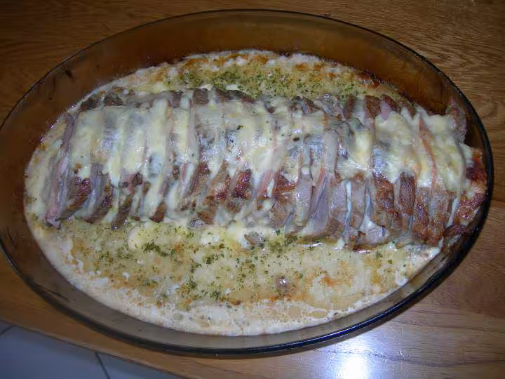 Roti de porc fromager