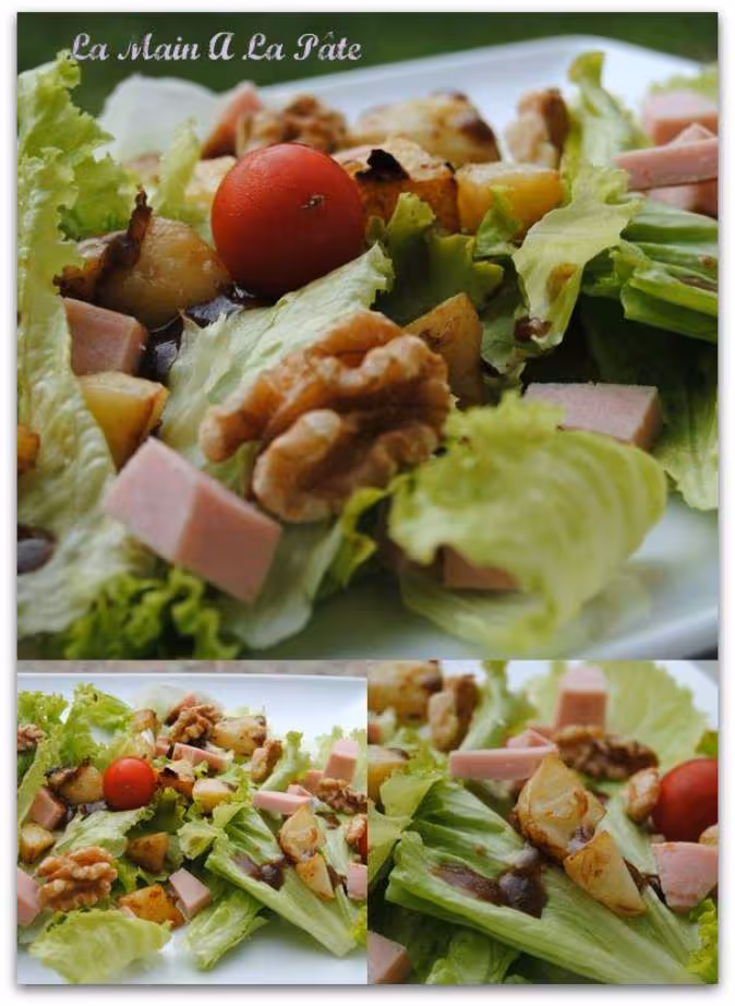 Salade composee aux pommes de terre roties