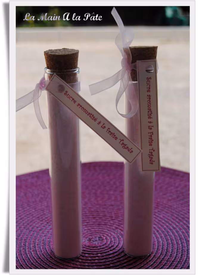 Sucre aromatise a la fraise tagada