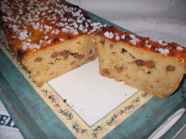 Fais avec reste de brioche au raisin sec au rhum
