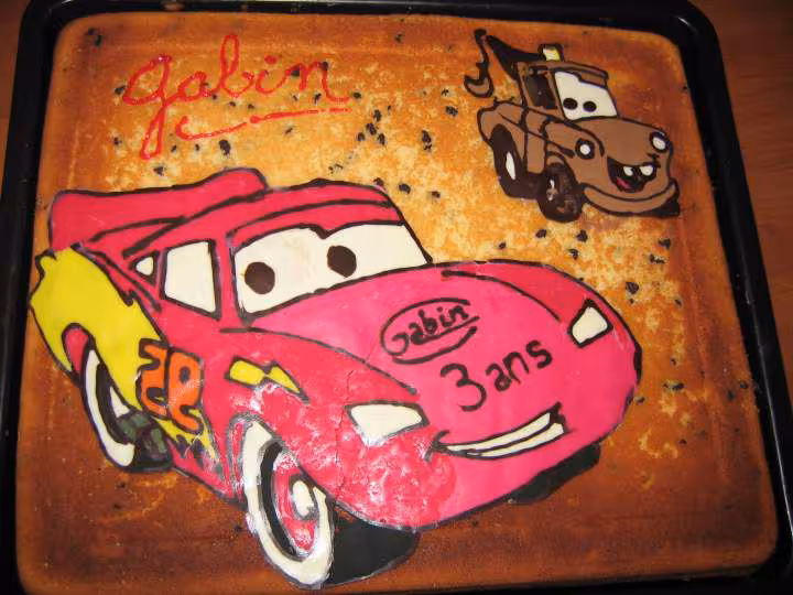 Gateau cars pour les 3 ans de mon loulou
