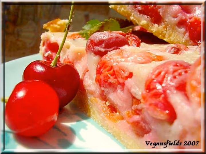 Tarte vegan cerise coco