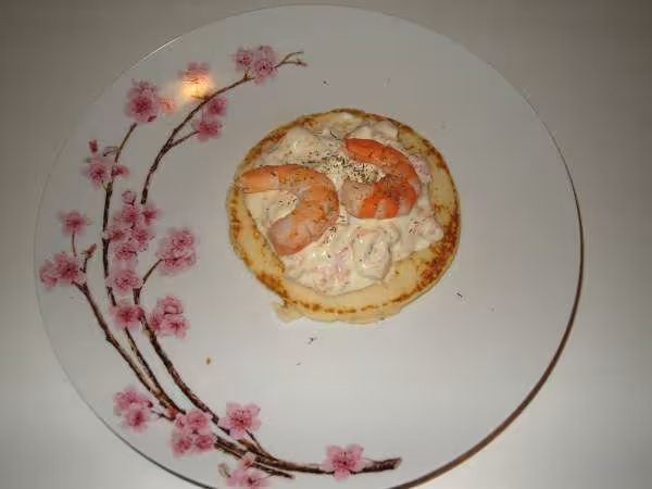 Blinis aux crevettes