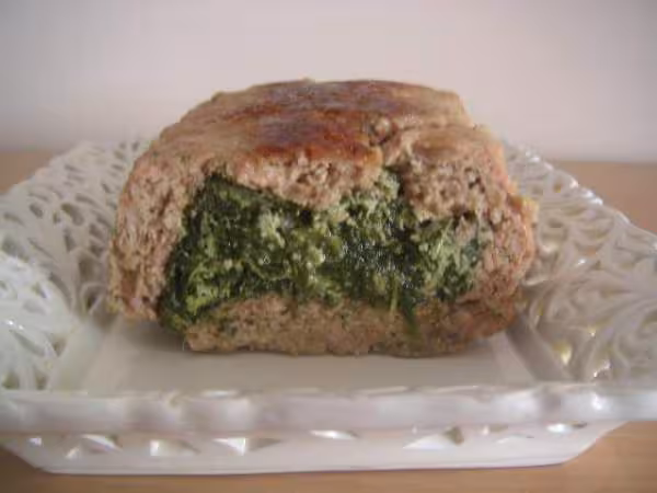 Pain de viande farci aux epinards