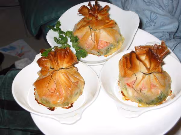Mes aumonieres aux crevettes