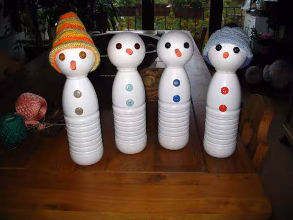 Bonhomme de neige en construction