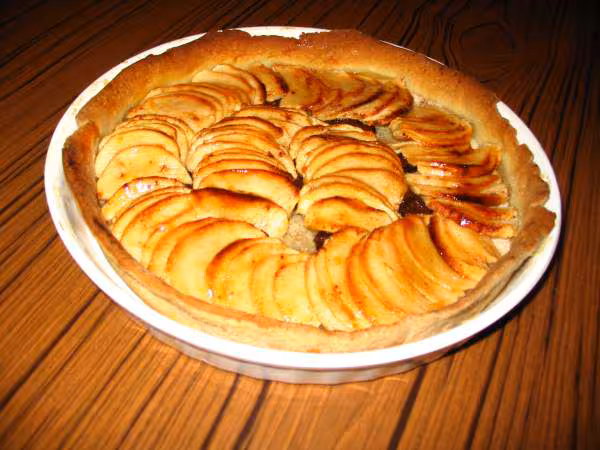 Tarte aux pommes choco amande