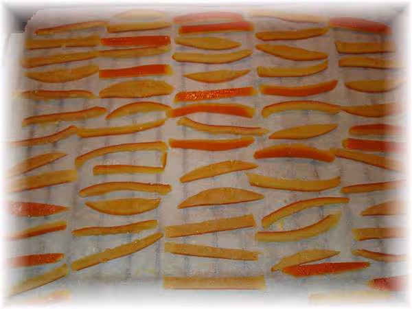 Ecorces d oranges confites