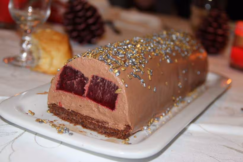 Coupe de la b che choco framboises