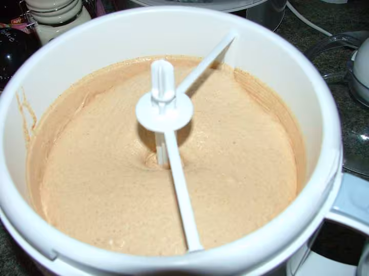 Creme glacee aux speculos en fin de prise en sorbetiere 45 mn
