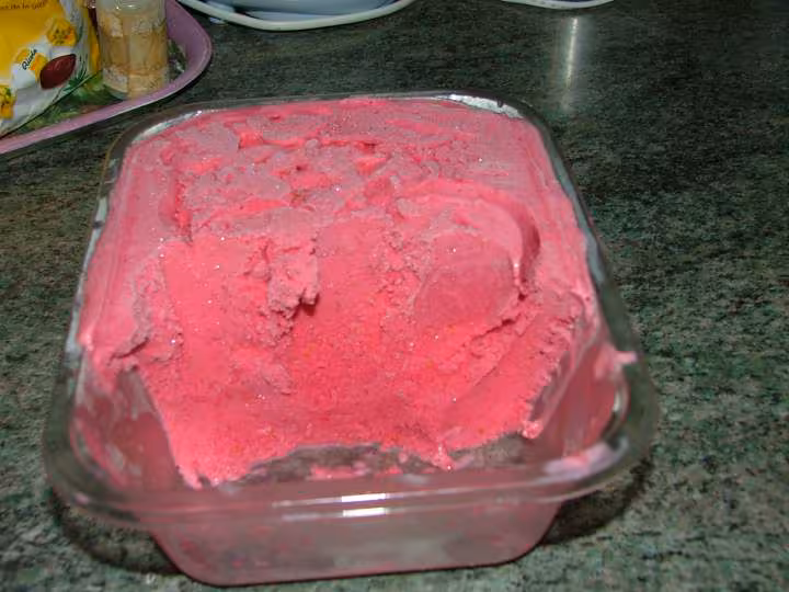 Creme glacee framboise une reussite pour une premiere fois