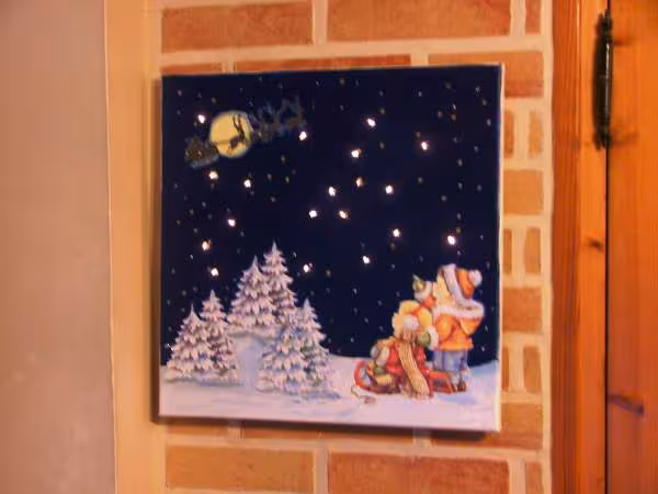 Grand tableau de noel lumineux