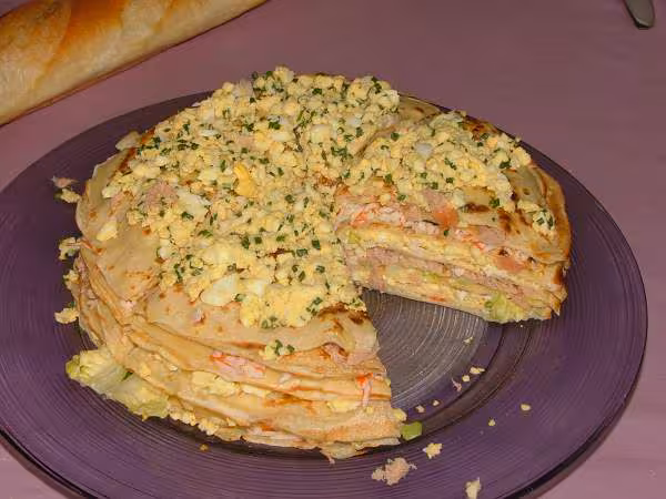 Millefeuile de crepes de la mer