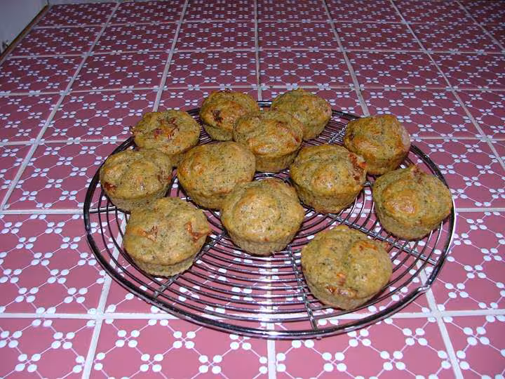 Mini muffins aux pesto tomates sechees