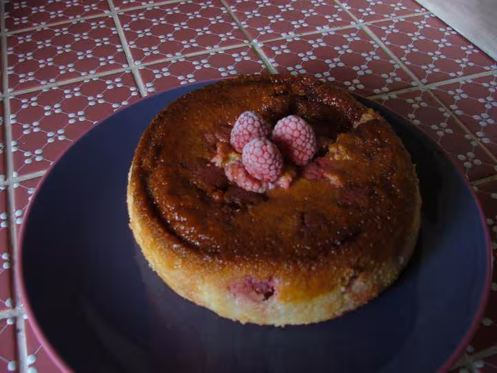 Semoule au parfum de fleur d oranger et framboises