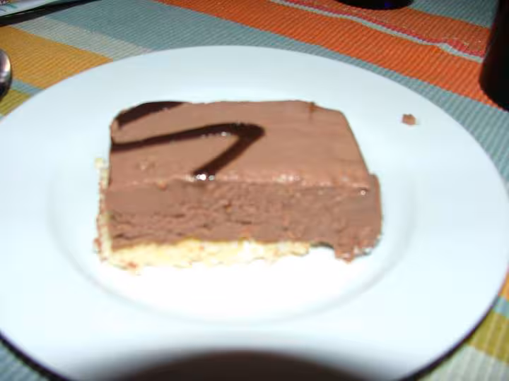 Une part du gateau coco choco