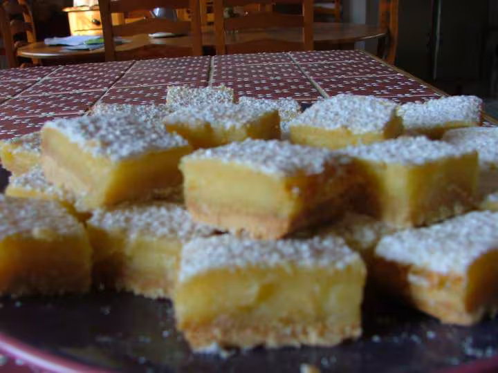 Vue de coupe des carres citrons