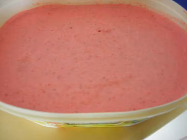 Glace maison a la fraise