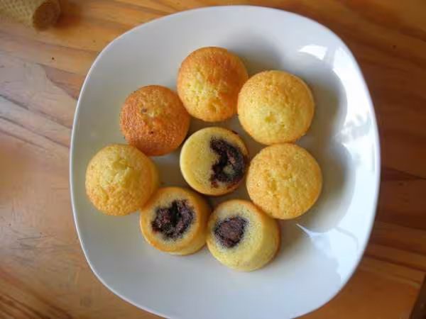 Les muffins citron nutella apres la cuisson