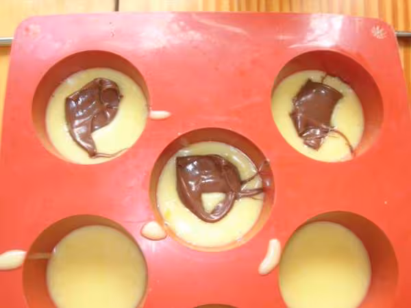 Les muffins citron nutella avant cuisson