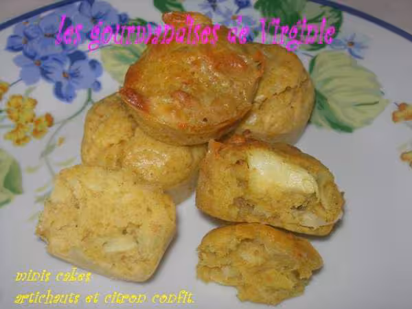 Minis cakes artichauts citrons confits gingembre
