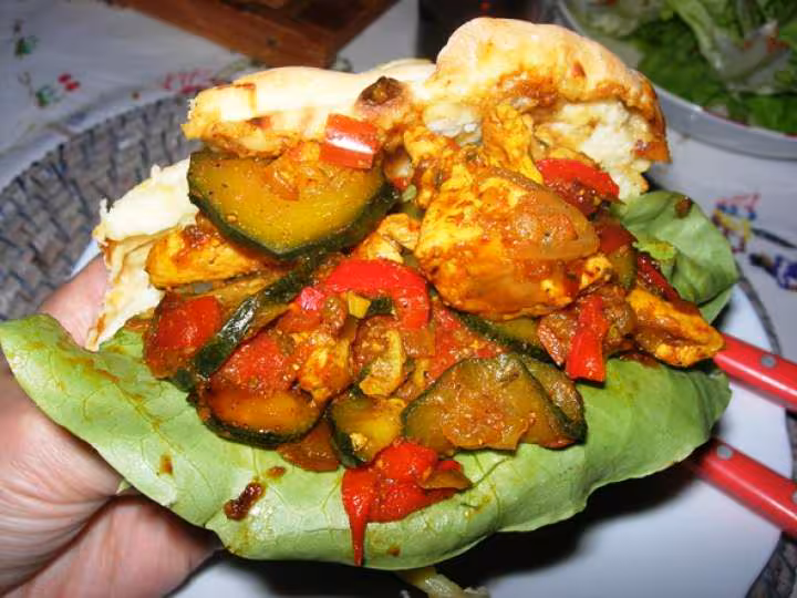 Naans version poulet a l indienne