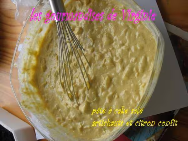Pates des mimis cakes artichauts citrons confits gingembre
