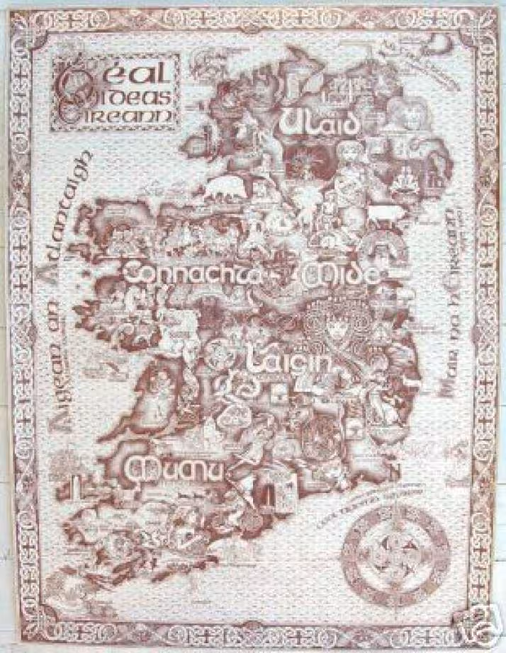 Carte d irlande