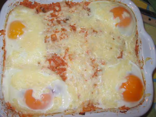 Gratin de riz oeufs