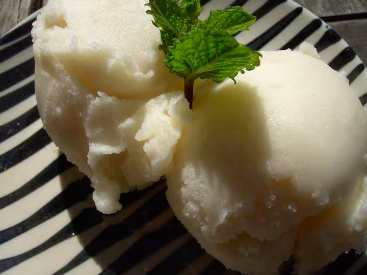 Sorbet au the et citrons verts