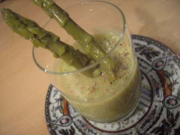 Verrine a la mousse d asperge