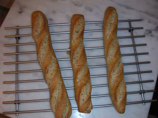 Baguettes pavot graines de tournesol essai 2