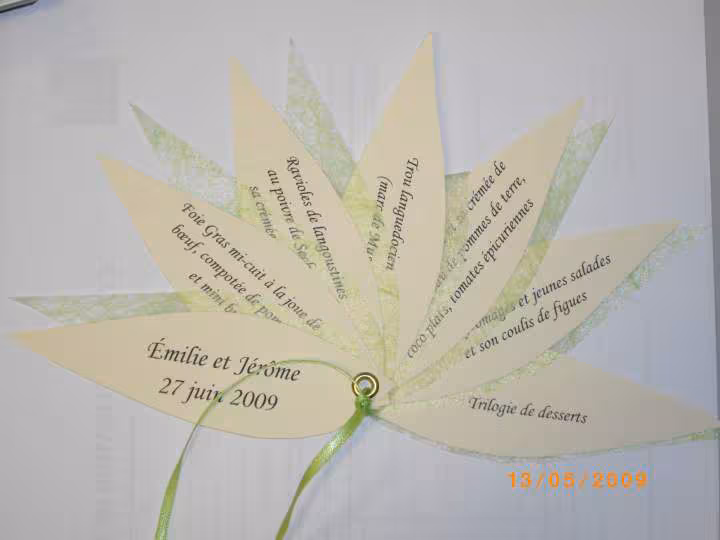 Menu mariage