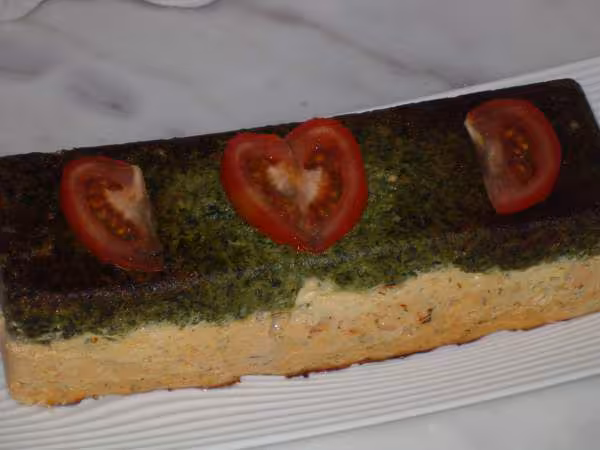 Pain saumon st jacques aux epinards