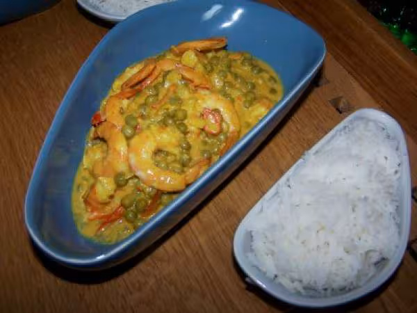 Crevettes sauce coco riz basmati