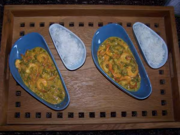 Crevettes sauce coco riz basmati