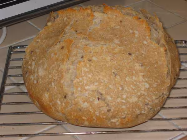 Miche au levain liquide cuisson cocotte de beaviane