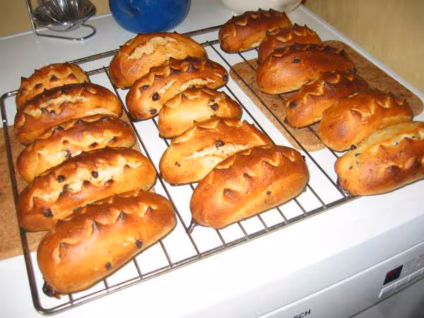 Petits pains au lait et chocolat au levain liquide de polange