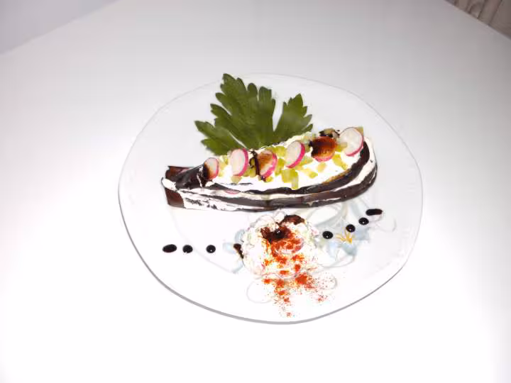 Mille feuilles d aubergine