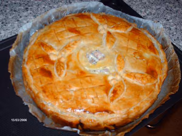 Tourte viande champignons